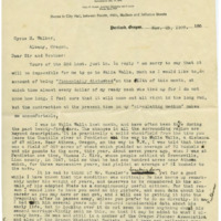 Letter from George Himes to Cyrus Walker on financial matters, the health of Mr. Wheeler, and prohibition